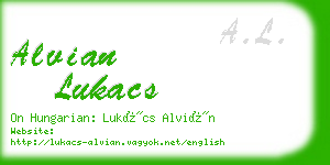 alvian lukacs business card